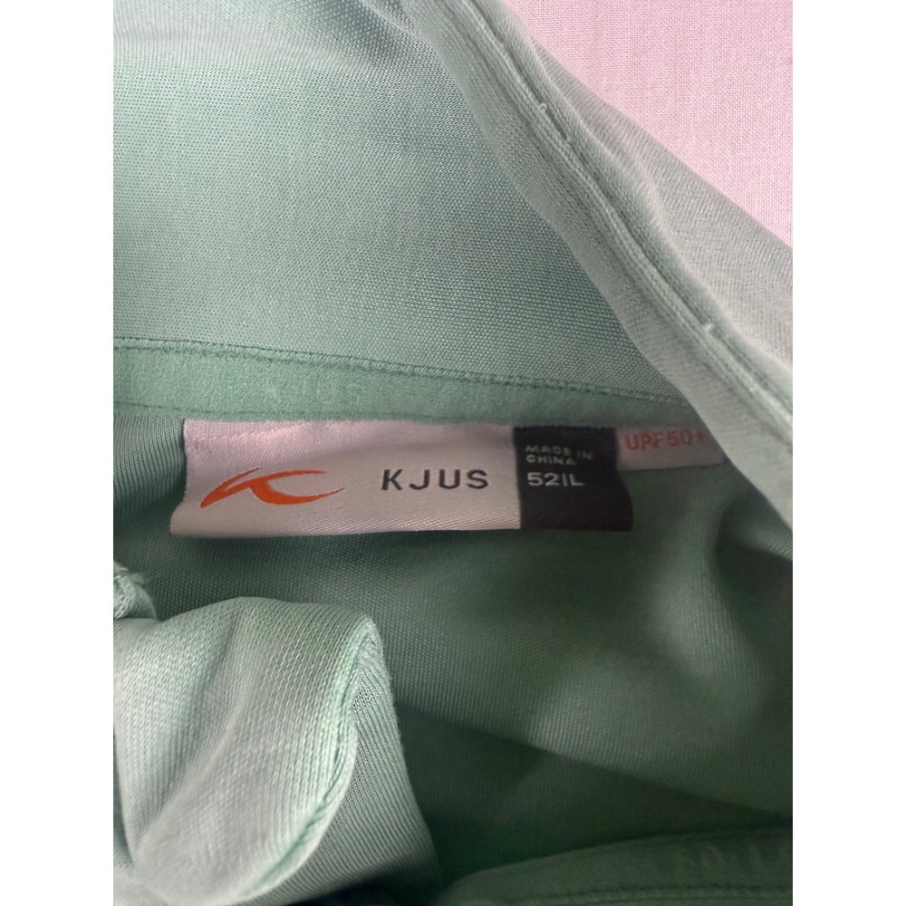 KJUS Quarter Zip Pullover Size 52L Green Snoqualmie Ridge UPF 50+ Active Top - Picture 2 of 6